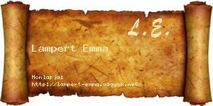 Lampert Emma névjegykártya