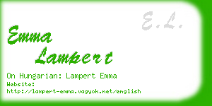 emma lampert business card